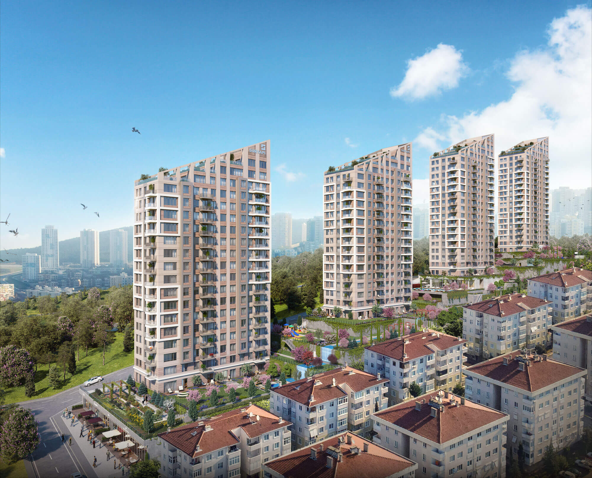 YEŞİL MAVI residential complex with evim Istanbul
